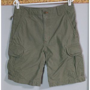 L.L. Bean 31 Natural Fit Green Allagash Cargo Outdoor Casual Comfort Shorts